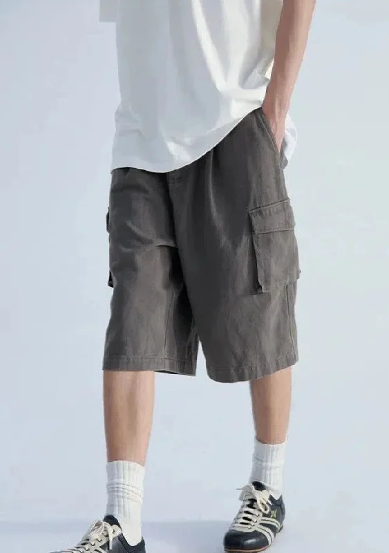 Cargo Style Denim Shorts