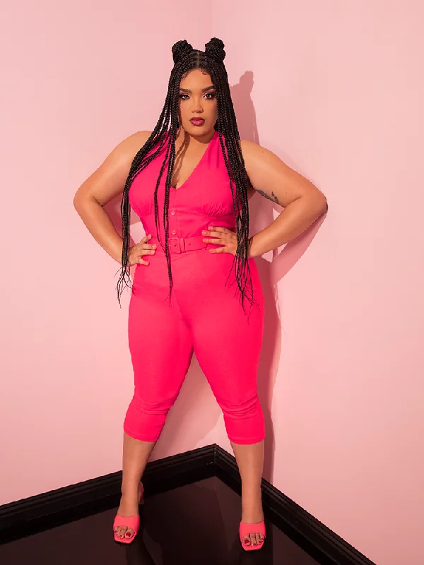 Capri Pants in Candy Pink - Vixen by Micheline Pitt