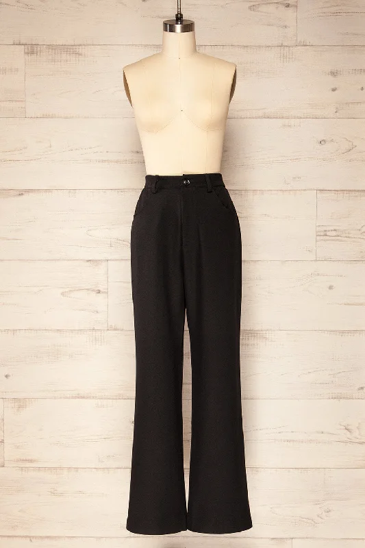 Urtige Black | High-Waisted Wide Leg Pants