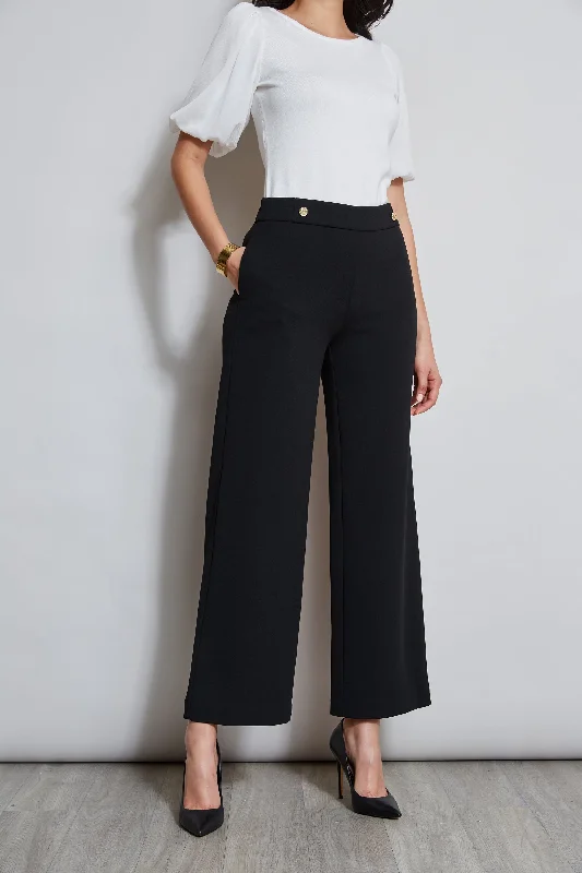 T-Tahari Wide Leg Button Pant