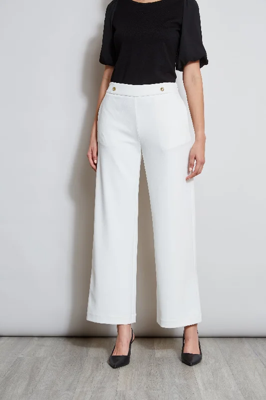 T-Tahari Wide Leg Button Pant