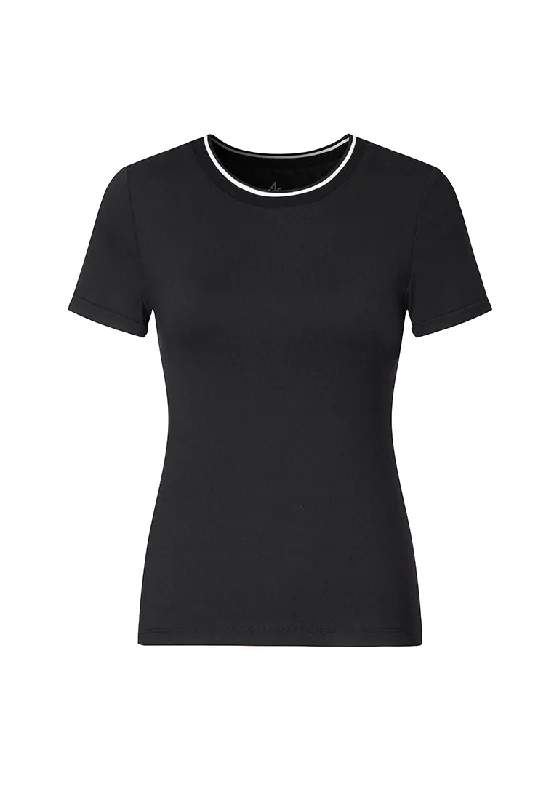 Justina Contrast-Trim Stretch Jersey Tee