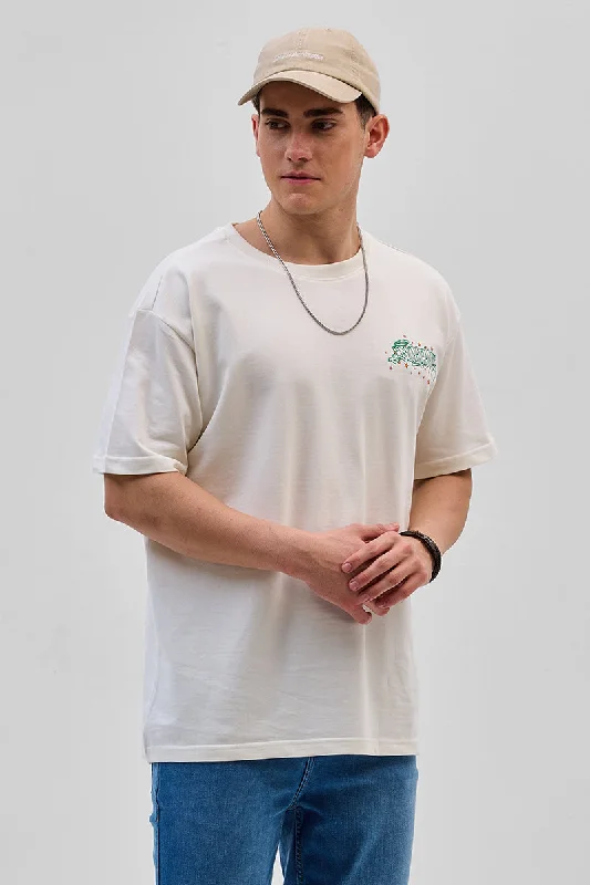 Duck Army White Oversized Fit T-Shirt