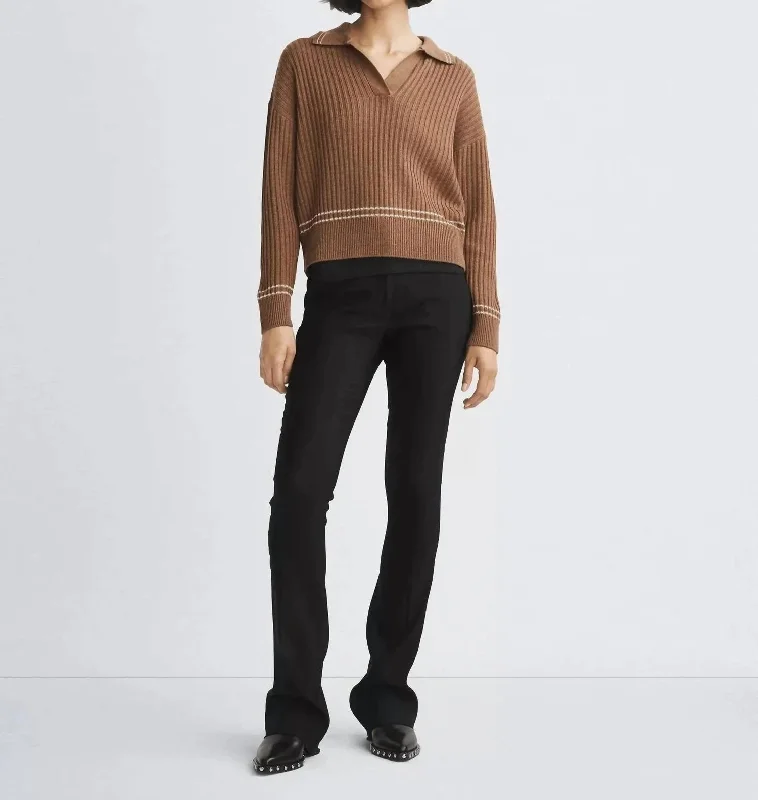 Monti Polo Sweater In Camel