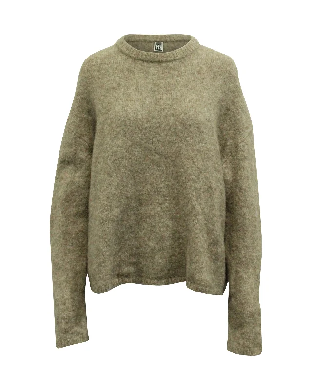 Totême Biella Crewneck Sweater in Beige Cashmere