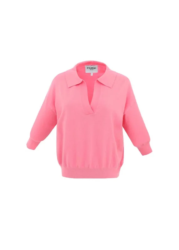 Women's Plume Knitted Sweater In Rose