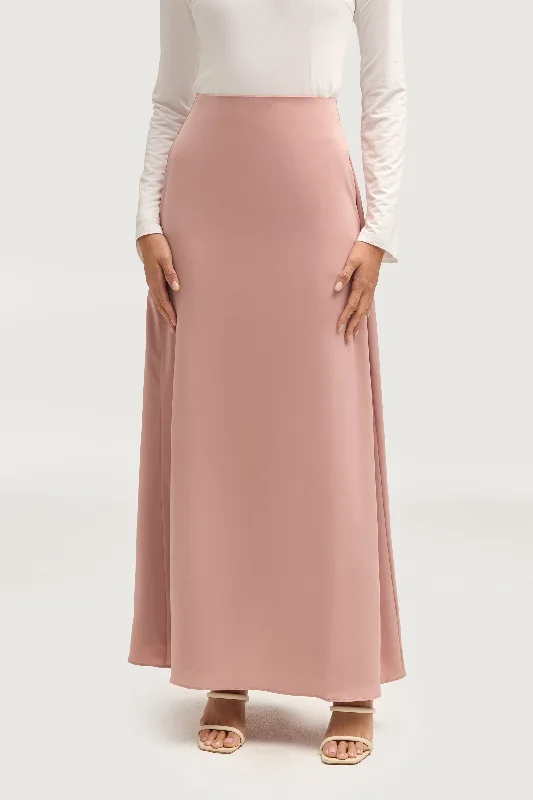 Essential Satin Maxi Skirt - Blush