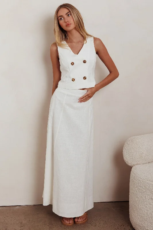 Payday A-Line Maxi Skirt Off White