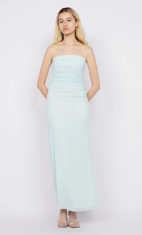 ALARA STRAPLESS DRESS - OCEAN MIST