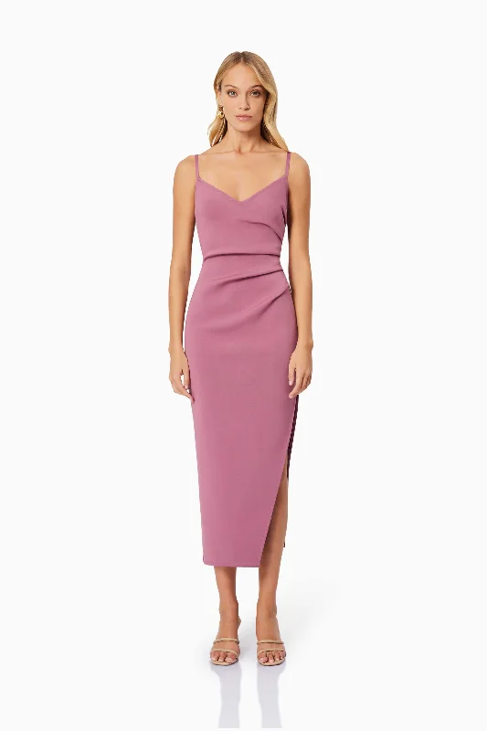 Vera Fitted Maxi Dress In Pink