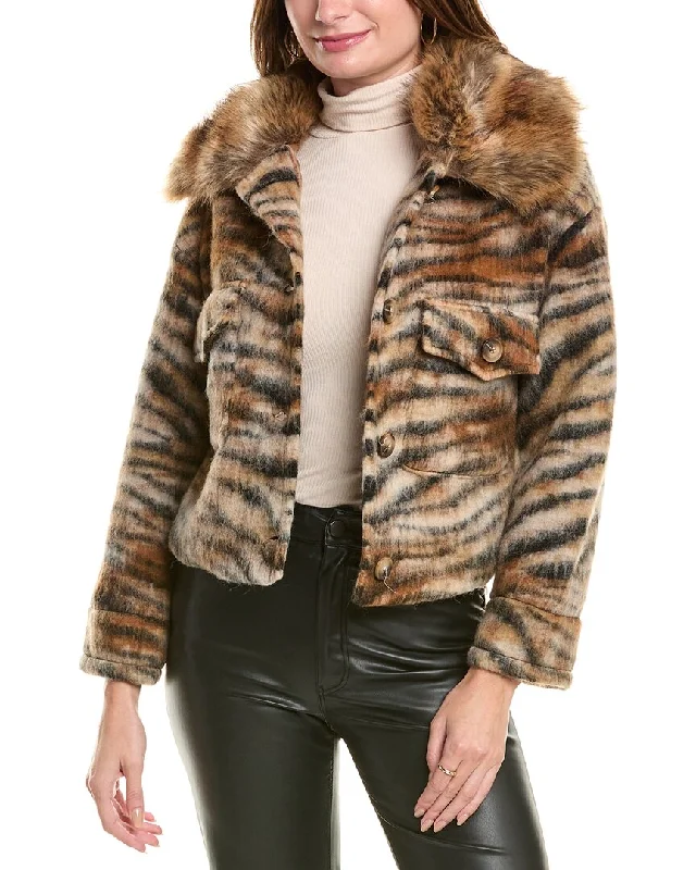 La Fiorentina Animal Print Wool Jacket