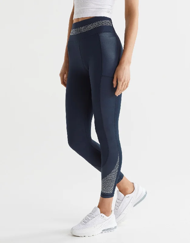 SASHA Full Length Legging - Navy, White