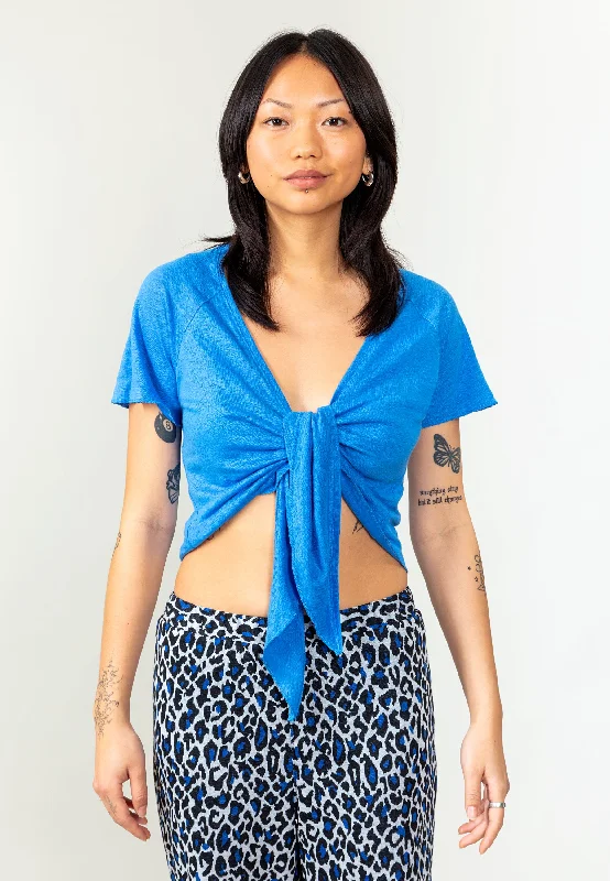 Evike Knot Top Cornflower Blue