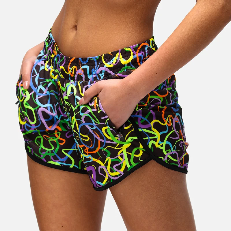 Neon Noodles Loose Fit Workout Shorts